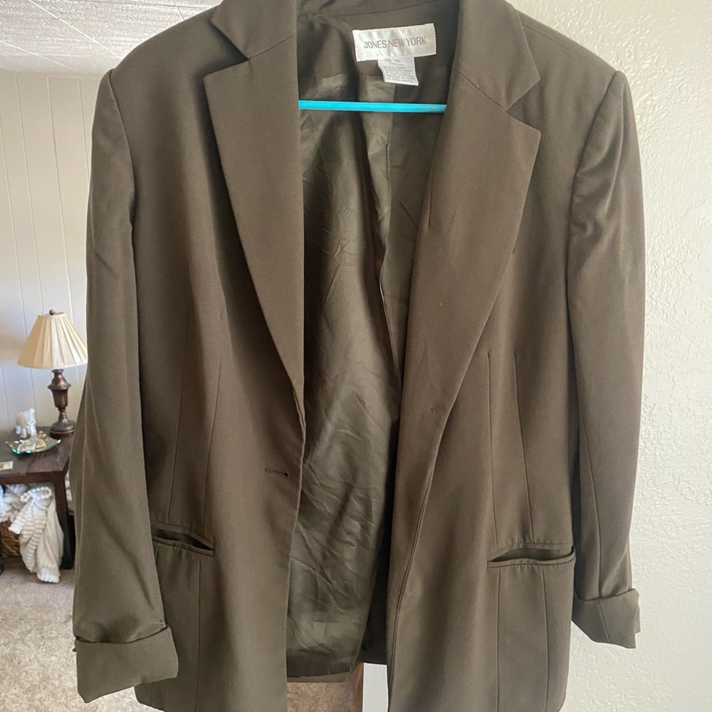 Vintage Olive Green Jones New York Blazer